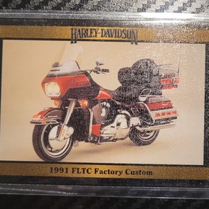 Harley-Davidson 1991 FLTC Factory Custom Collect-a-Card Harley Davidson Series I card (1992) Refrigerator Magnet