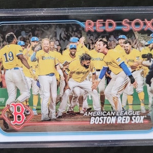 Boston Red Sox 2024 Topps Baseball Card Baseball Card Refrigerator Magnet