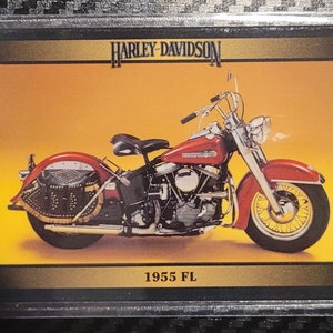 1955 FL Harley-Davidson motorcycle Collect-a-Card Harley Davidson Series I card (1992) Refrigerator Magnet