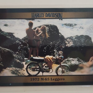 Harley-Davidson 1972 M 65 Leggero Motorcycle Series I card Refrigerator Magnet