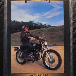 Harley-Davidson Vintage 1973 SX-350 Collect-a-Card Harley Davidson Series I card (1992) Refrigerator Magnet