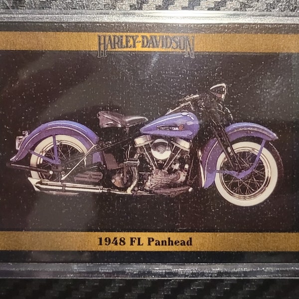 Harley-Davidson 1948 FL Panhead Motorcycle Collect-a-Card Harley Davidson Series 2 card (1992) Refrigerator Magnet