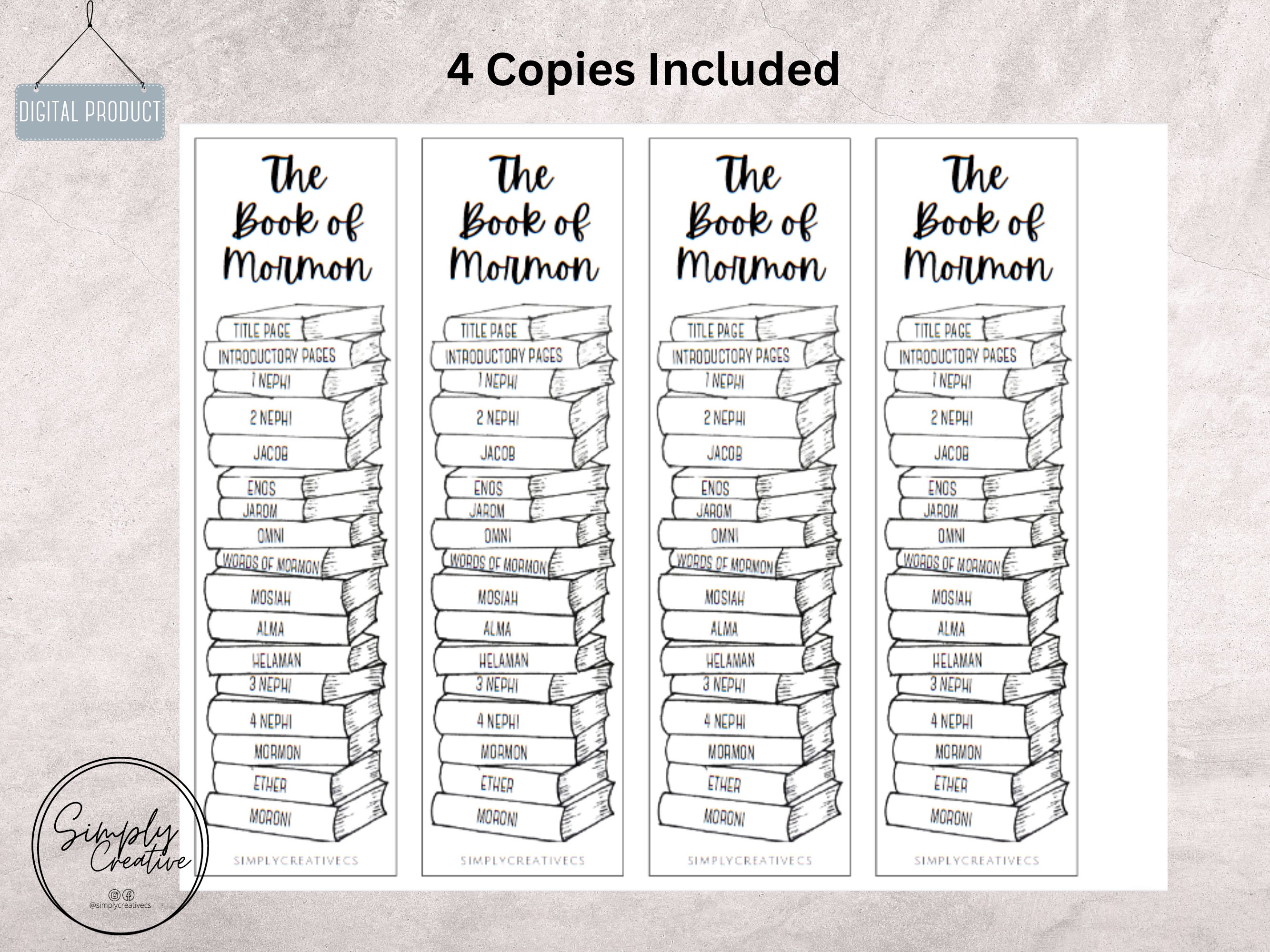 Come Follow Me Book of Mormon Reading Log Bookmark | Come Follow Me ...