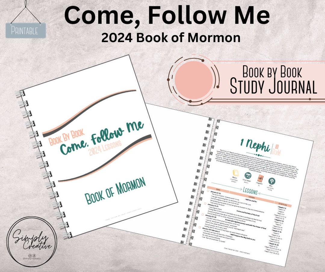 2024 Book of Mormon Come Follow Me Study Journal Come Follow Me Book of