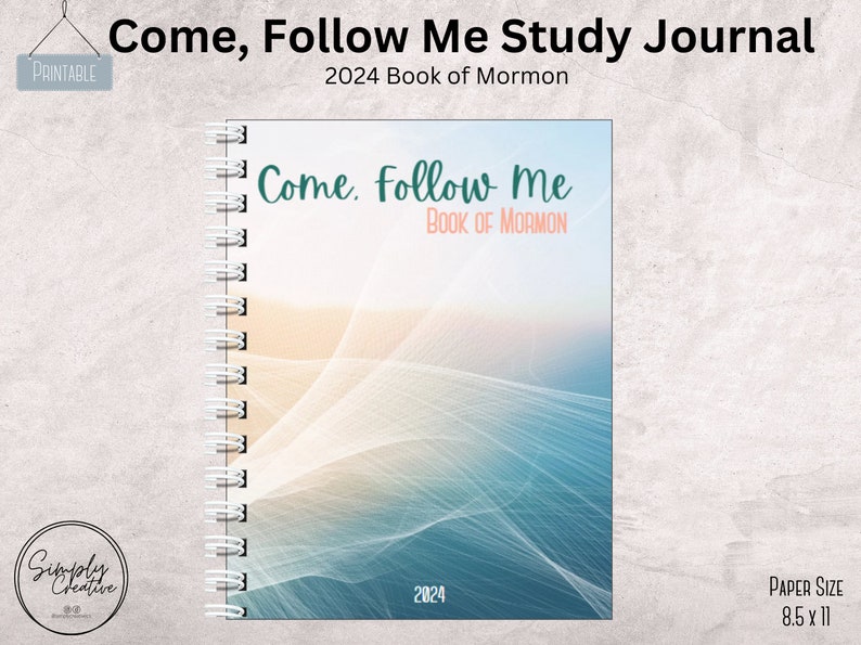 2024 Book of Mormon Come Follow Me Study Journal Come Follow Me Book of