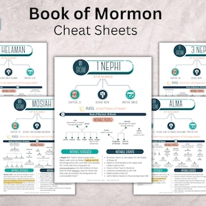 Buch Mormon Spickzettel | Sofortdownload | Auf einen Blick Studienführer für LDS Schriften | LDS Printables | Folge mir 2024