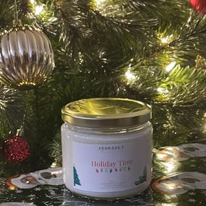 Holiday Time, 12 oz Candles, Soy Coconut Wax Candle, Fall Scented Candle, Holiday Scented Candle, Christmas Candle, Holiday Candle, Gift