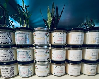 キャンドル2本で40ドル、16オンスココナッツワックスキャンドルセット、秋冬の香り、ギフトセット、キャンドルのお買い得品、ホリデーギフト