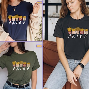 Friends Fries T-Shirt, Funny Pun Food Shirt, Beste Vrienden, Franse Fries, jaren 90 TV Show, Pommes, Fritten afbeelding 8