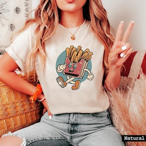 Happy Fries Shirt, French Fries, Fry Queen, French Fry Lover Gift Idea, Fries Shirt, Retro Fries