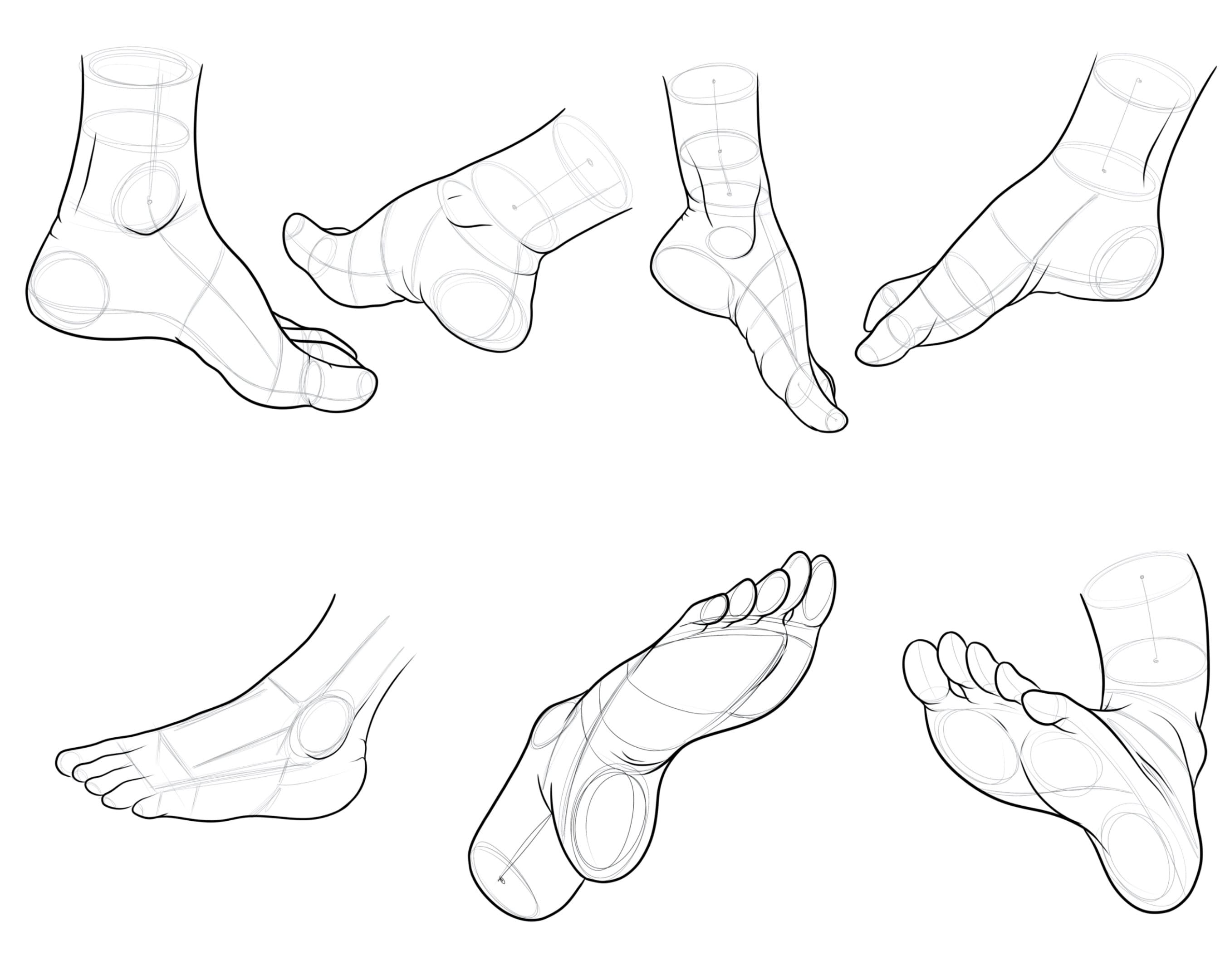 Human Portrait Feet Set 1 Procreate Brush Stamps, 39 Foot Stamps - Etsy