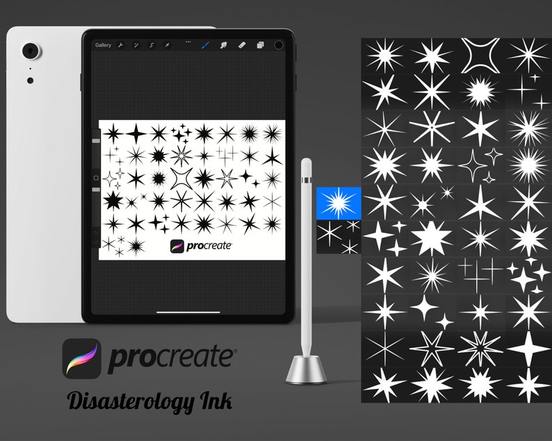 Sparkling Stars Set 3 Procreate Brush Stamps, 42 Star Stamps - Etsy