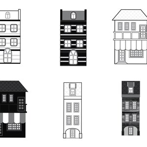 Building Architecture Set 2 Procreate Brush Stamps, 38 Buildings - Etsy