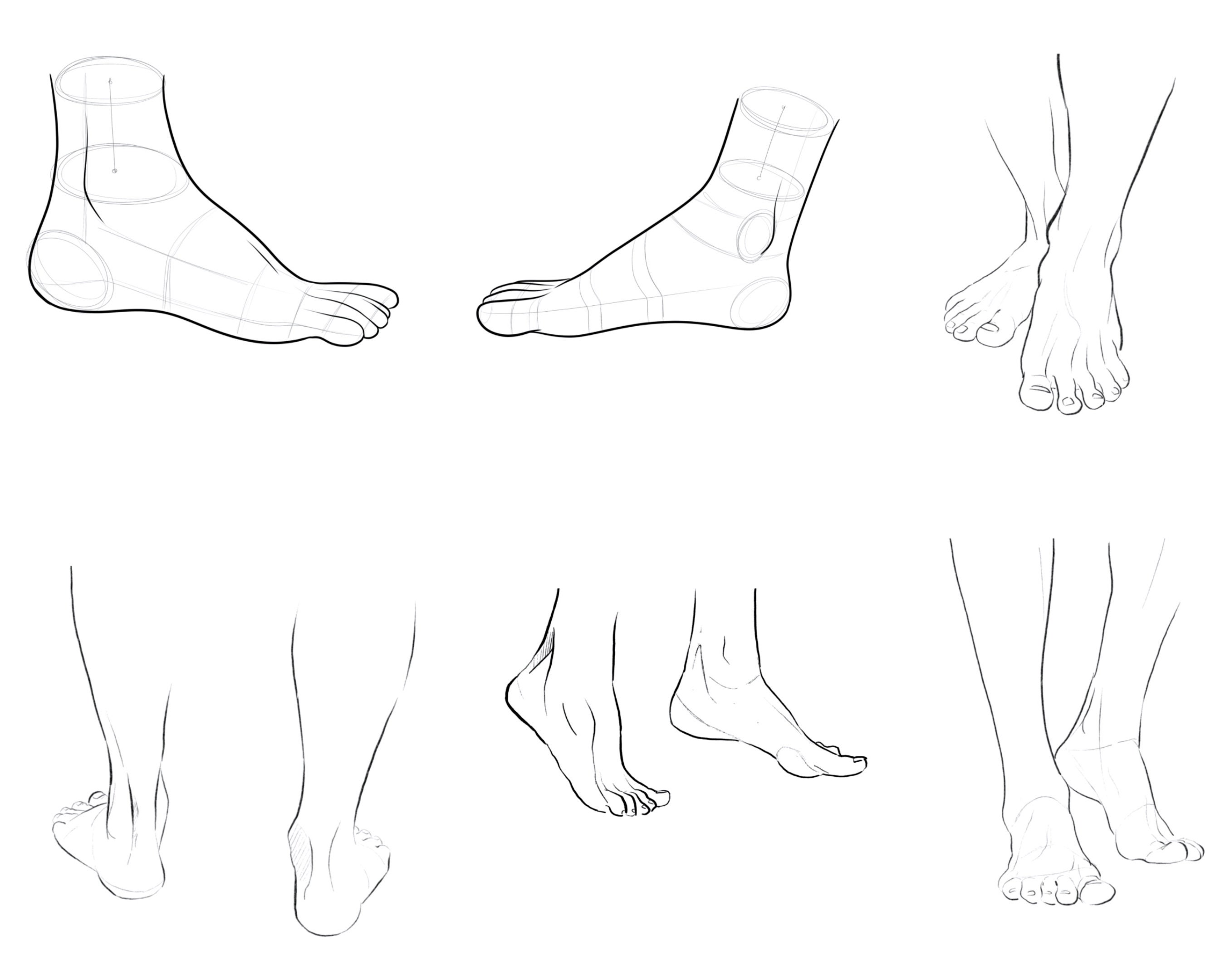 Human Portrait Feet Set 1 Procreate Brush Stamps, 39 Foot Stamps - Etsy