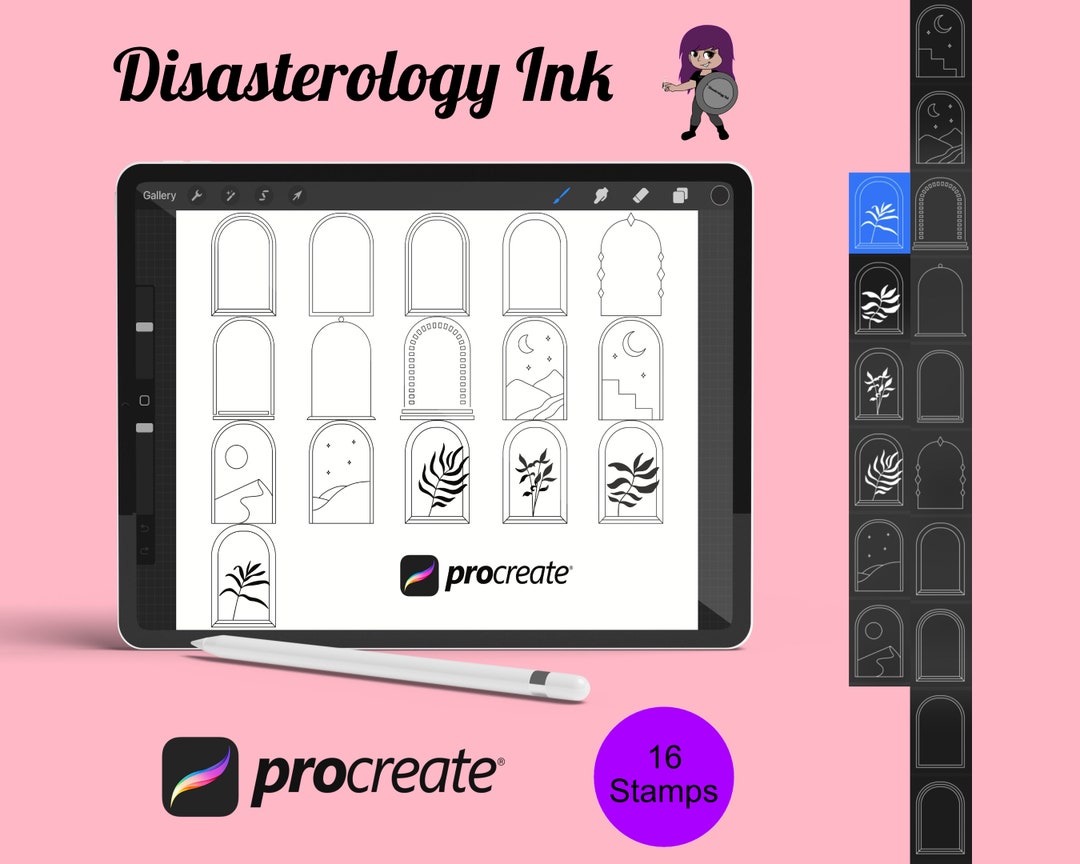 Procreate Preview Window Window View Set 1 Procreate Brush Stamps, 16 Windows - Etsy