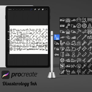Construction Icons Outlines Set 1 Procreate Brush Stamps, 84 Icons - Etsy