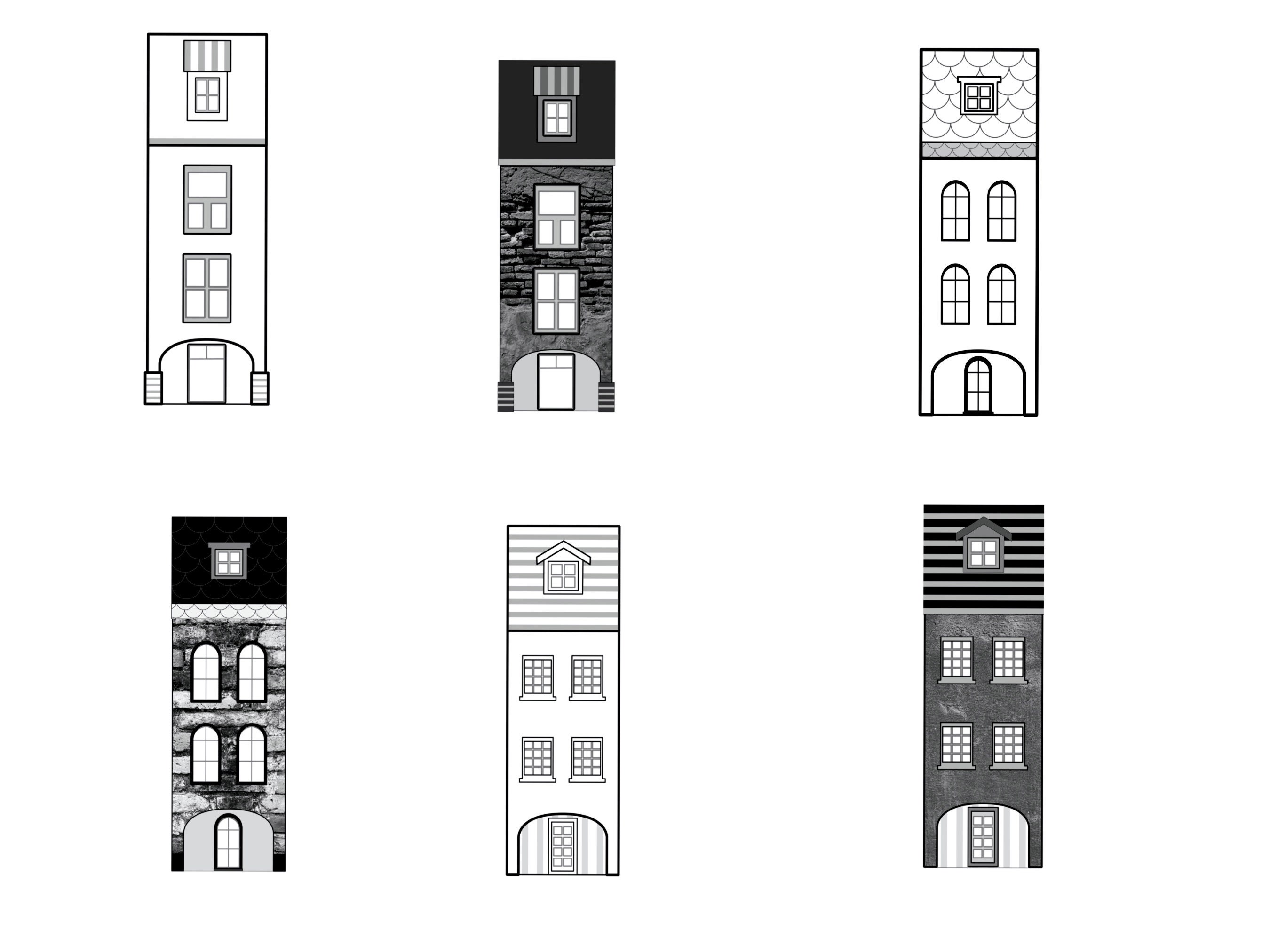 Building Architecture Set 2 Procreate Brush Stamps, 38 Buildings - Etsy