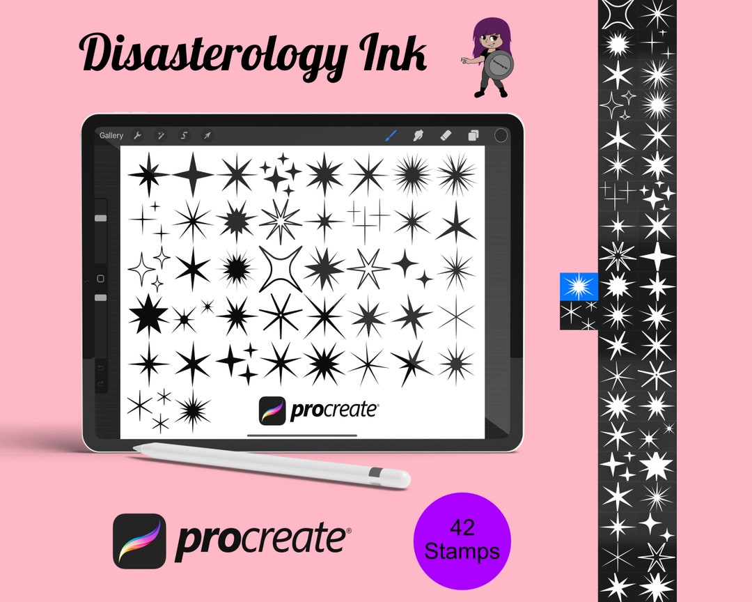 Sparkling Stars Set 3 Procreate Brush Stamps, 42 Star Stamps - Etsy