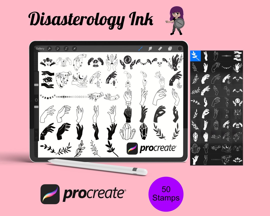 Mystical Witch Hands Set 1 Procreate Brush Stamps, 50 Witchy Hands - Etsy