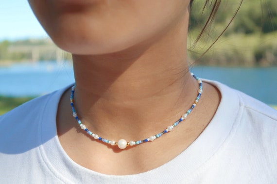 Galene Recycled Beach Glass & Pearls Necklace (Original) – ISLA.PH