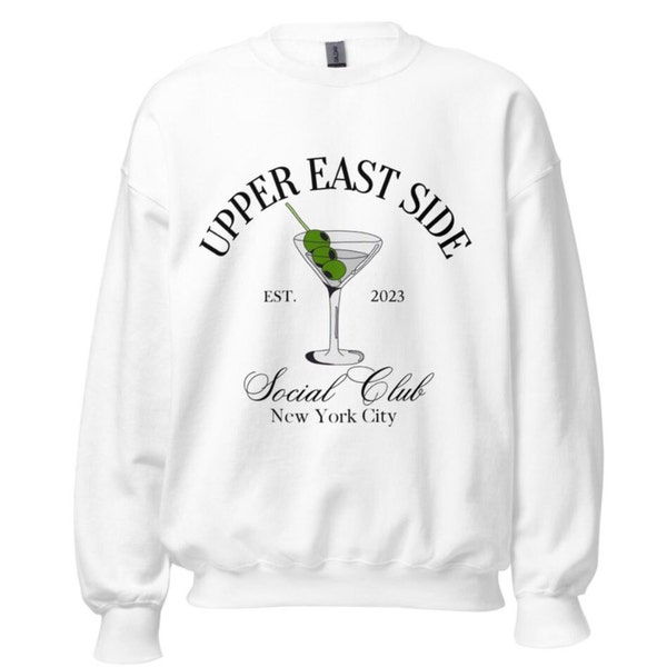 White Dirty Martini UES Crewneck