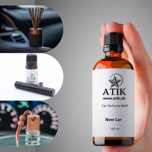 New Car Scent Car Perfume Refill - Fresh Leather & Interior Aroma for Diffuser  Vent Clip