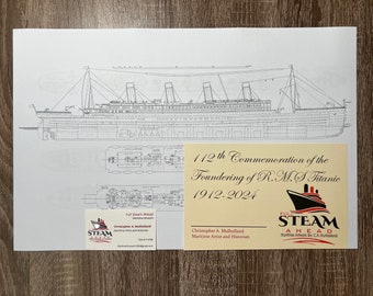 Plans des ponts de l'Olympic et du Titanic 112e édition commémorative