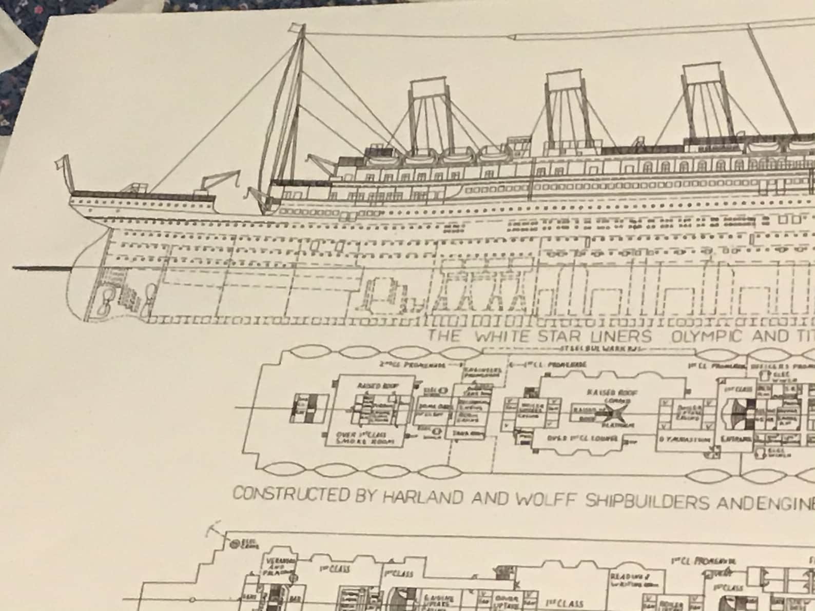 Olympic/titanic Blueprint Instant Download 8.5inx11in Pen - Etsy