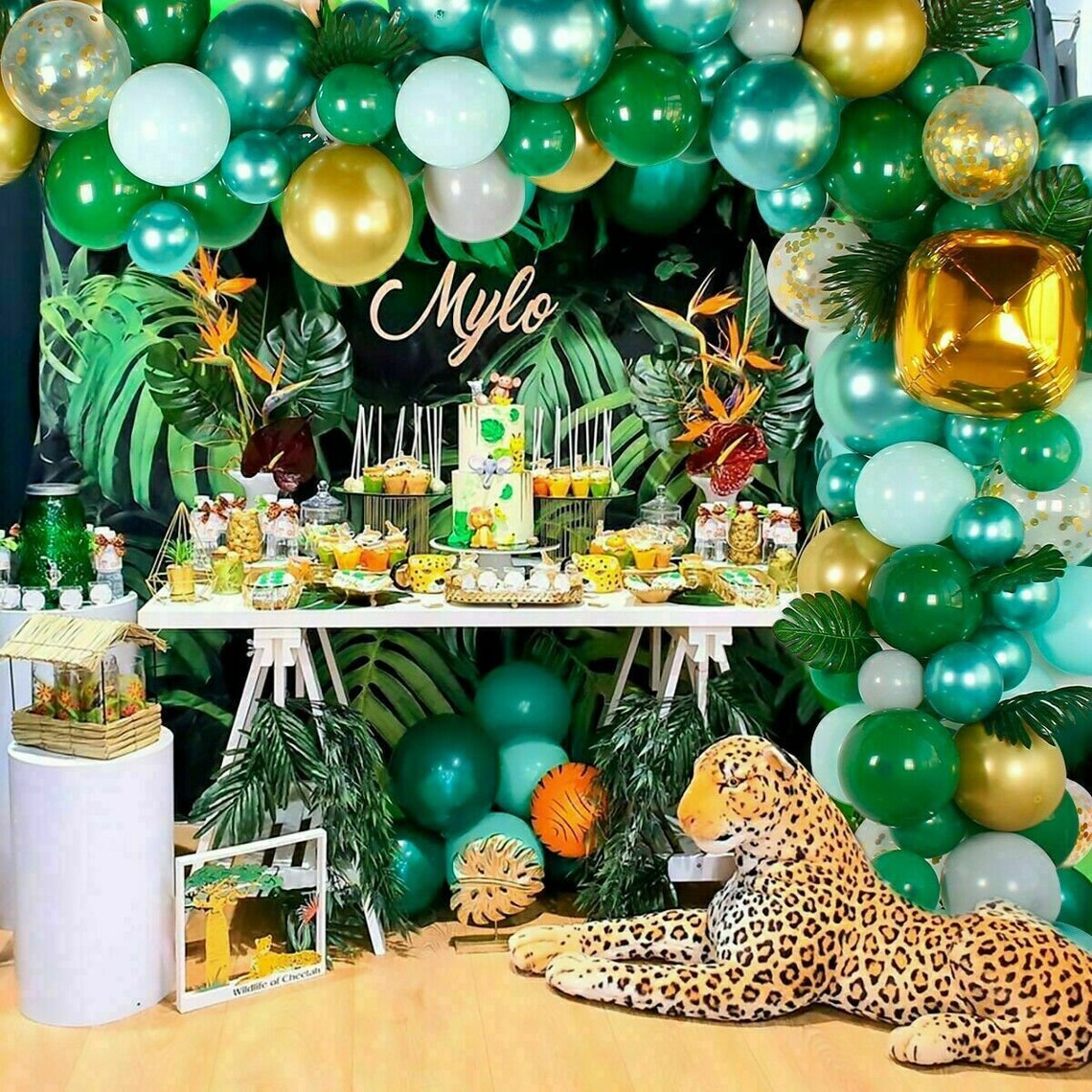 30 Stück Dschungel Luftballons Safari - 12 Zoll Tier Motive Für Kindergeburtstag & Mottoparty