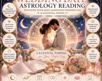 Personalized Wedding Date Astrology Reading | Discover Your Most Auspicious Wedding Day and Celestial Timing