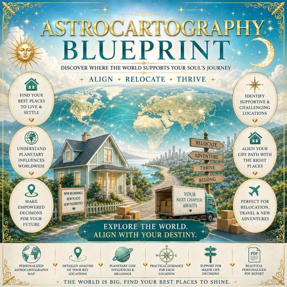 Personalized Astrocartography Blueprint | Relocation Astrology Map | Discover Your Best Places to Live, Love & Thrive