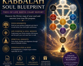 Personalized Kabbalah Tree of Life Reading | Soul Blueprint (PDF Report)