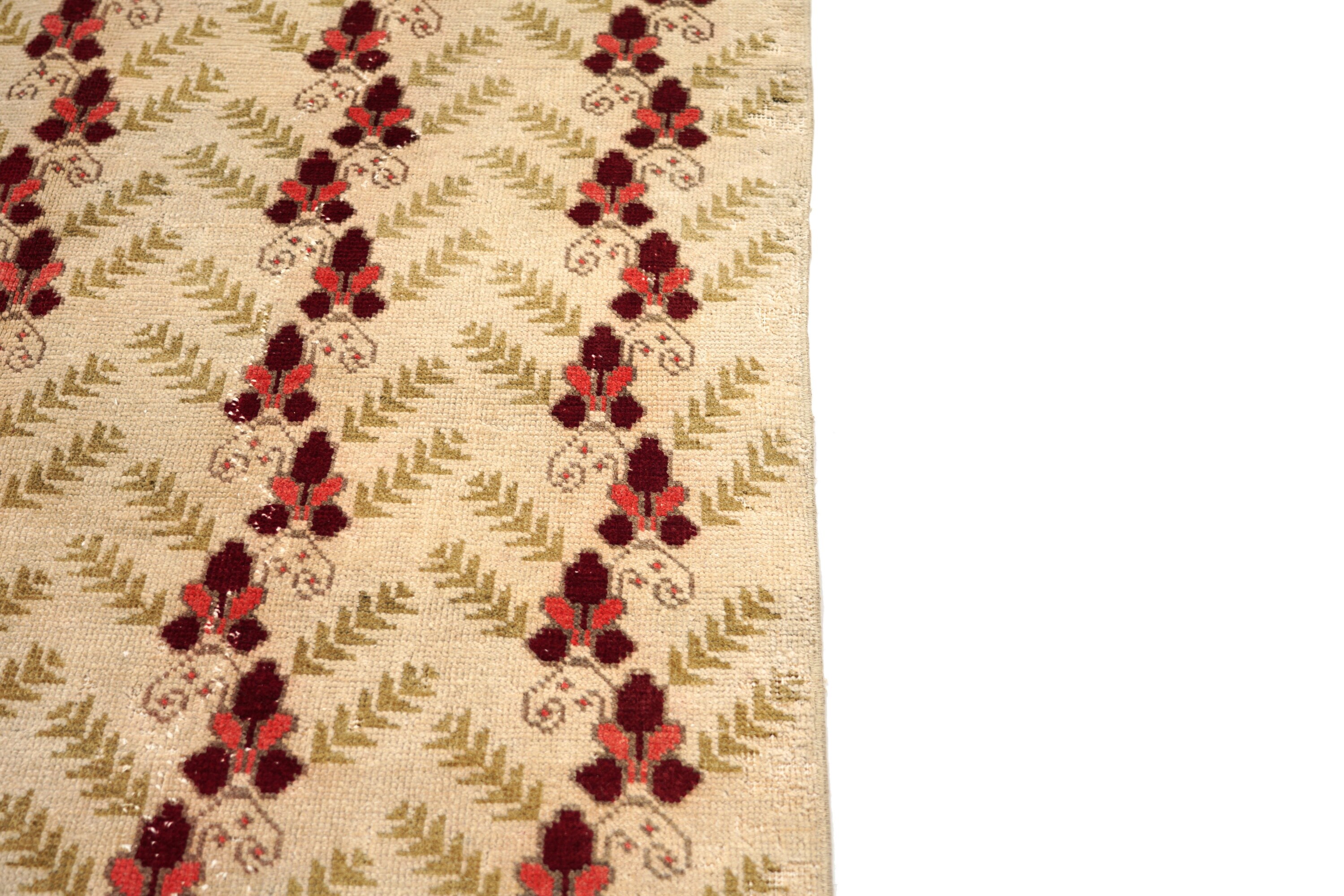 Beige Red Floral Area Rug 5'1x8'8 Ft 5x8 Turkish Etsy UK