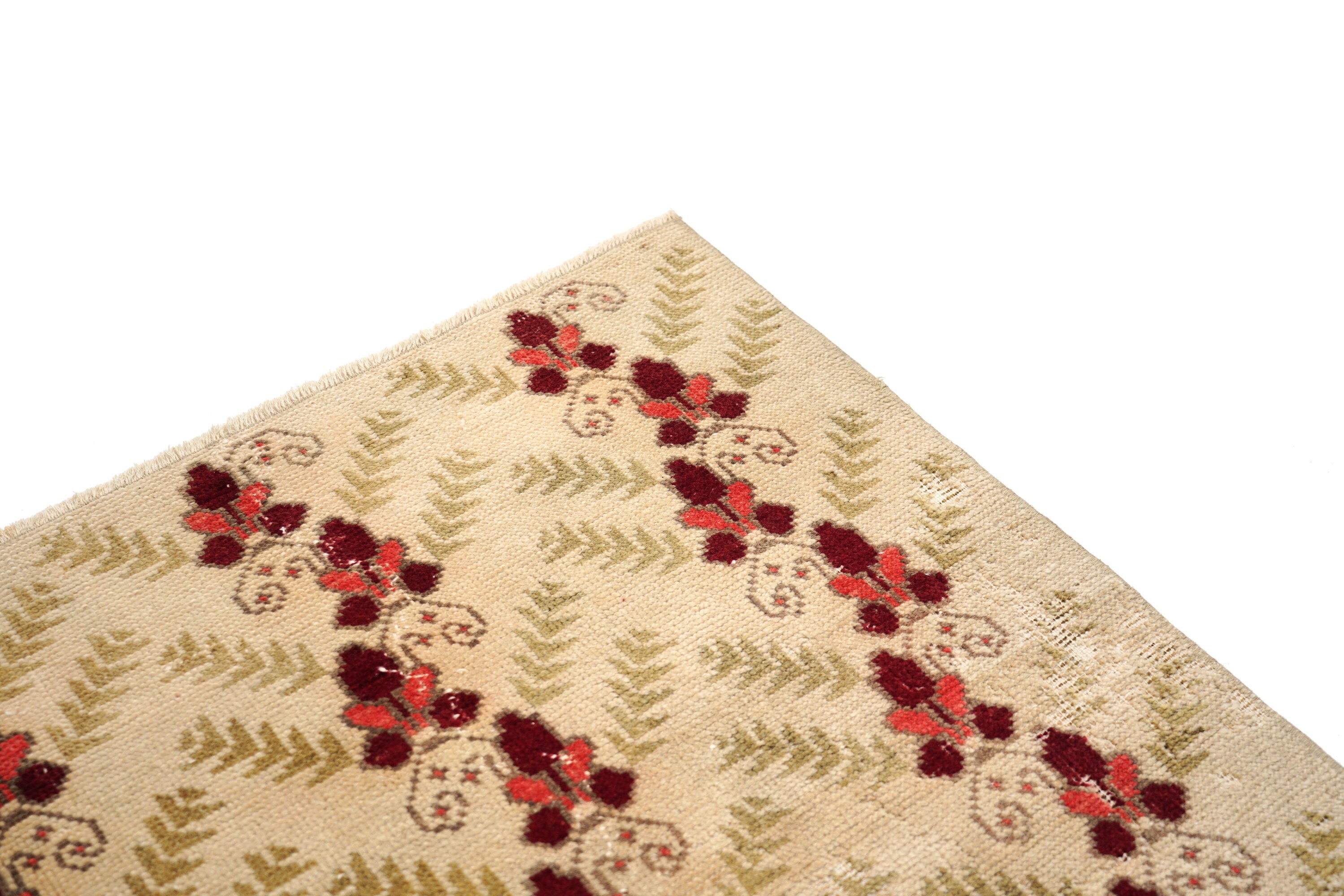 Beige Red Floral Area Rug 5'1x8'8 Ft 5x8 Turkish Etsy UK