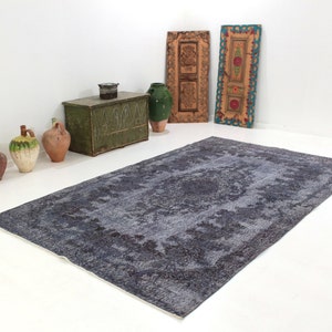 6x9 Turkish Vintage Rug,Blue Rug 6x9,Handmade rug,Blue Carpet rug,One of a kind rug, Contemporary,Rug for Living room,Turkish Carpet,1202