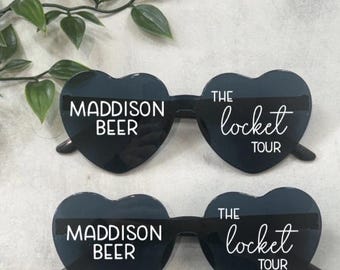 Maddison Beer Heart Sunglasses, Concert Outfit