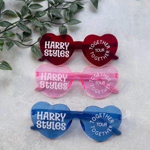 Personalized Heart Sunglasses, Harry Styles Concert Outfit image 1