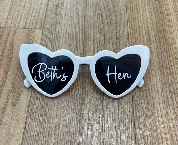 Personalised Hen Do Sunglasses Novelty Glasses Personalised Glasses  |Hen Do Gifts |Bride to be