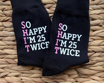Funny Birthday Socks. 50th Birthday Socks, Gift Ideas