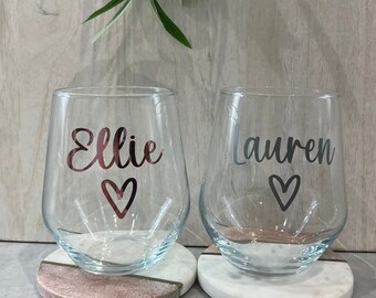 Personalised Glass Tumbler, Personalised Glass. Personalised Gifts. Glass Tumbler, Gifts for her, Gifts for him