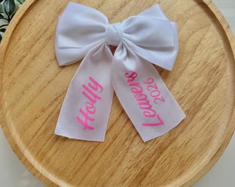 Personalized Class of 2026 Hair Bow, Graduation Gift, Leavers Hair Bow