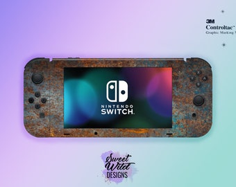 Retro Rust Metal Nintendo Switch Skin, 3M Vinyl Wrap