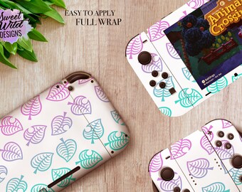 Animal Crossing Nintendo Switch Lite Decal, Gradient Leaf Vinyl Skin