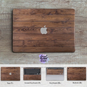Wooden Plank MacBook Pro 15 2019 skin Brown MacBook Air 13 2018 Cover Brown Print MacBook Pro 2018 decal Vintage Wood Mac Hard skin