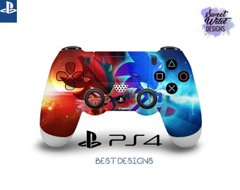 Sonic Red and blue skin for Pro controller cartoon Vinyl Your nickname for Xbox contr skin Custom design Nintendo sony ps4 ps5 sticker