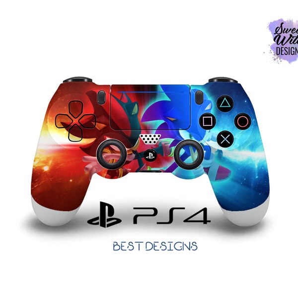 Sonic Red and Blue Skin für Pro Controller Cartoon Vinyl Ihr Spitzname für Controller Skin Custom design Nintendo sony ps4 ps5 Aufkleber