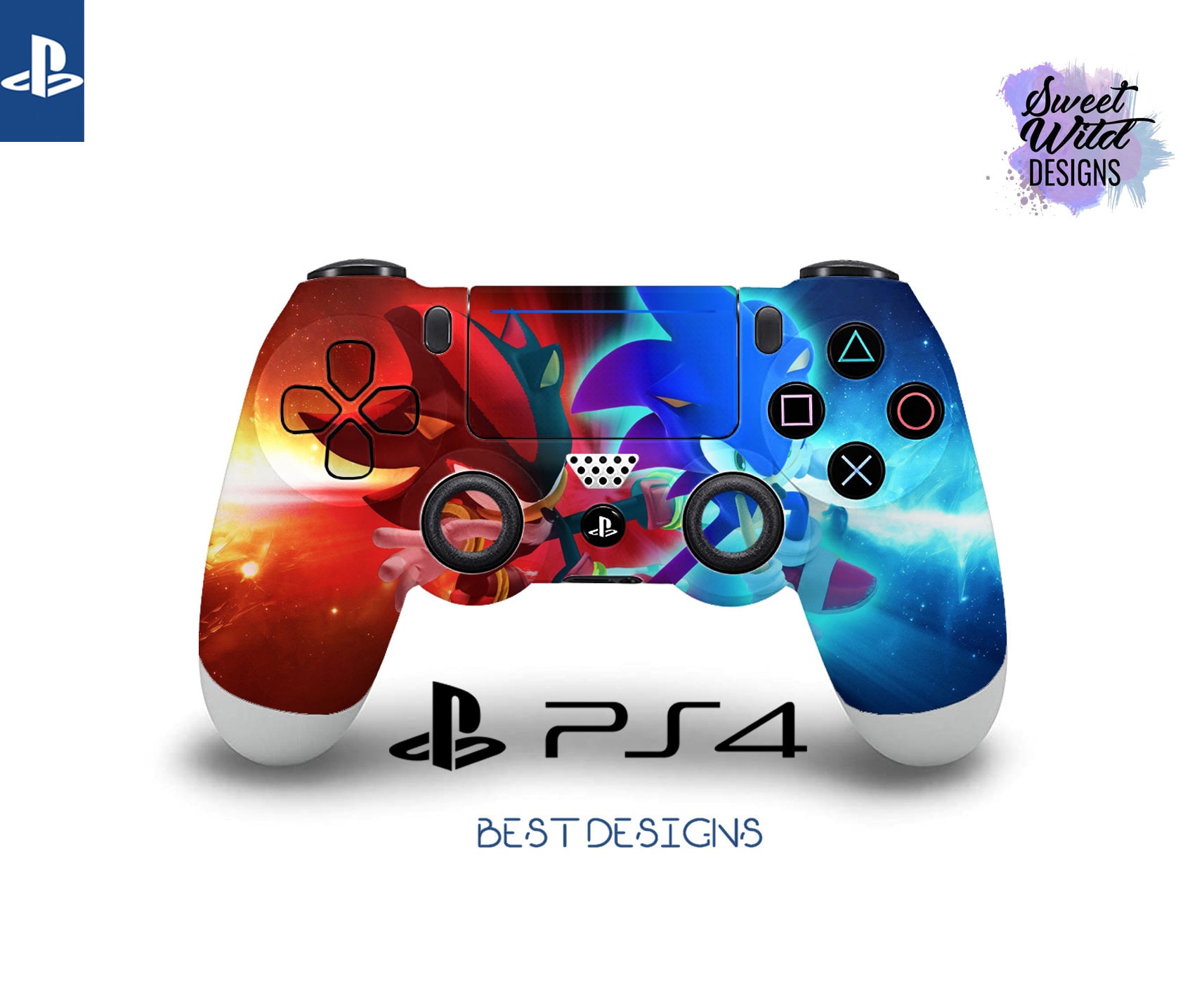 Decal Skin for Ps4, Whole Body Vinyl Sticker Cover for Playstation 4  Console and Controller (Include 4pcs Light Bar Stickers) (PS4, Magma)