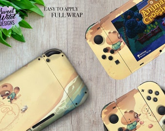 Animal Crossing Beach Nintendo Switch Skin, Vinyl Decal