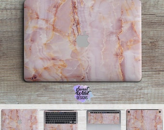 Pink Marble Macbook Skin: 3M Material, Scratch Resistant