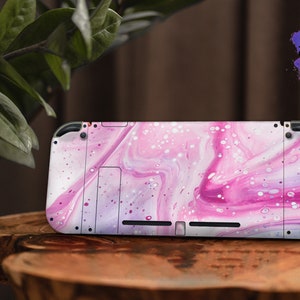 Pink and white gradient paint , decal for Nintendo Lite paint Lite sticker pink paint 3M Vinyl liquid paint NS lite white dots for lite